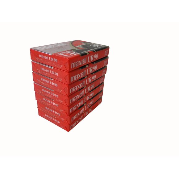 7 Pack Maxell UR 90 Minute Blank Audio Cassette Tapes Normal Bias New Sealed - Picture 2 of 4